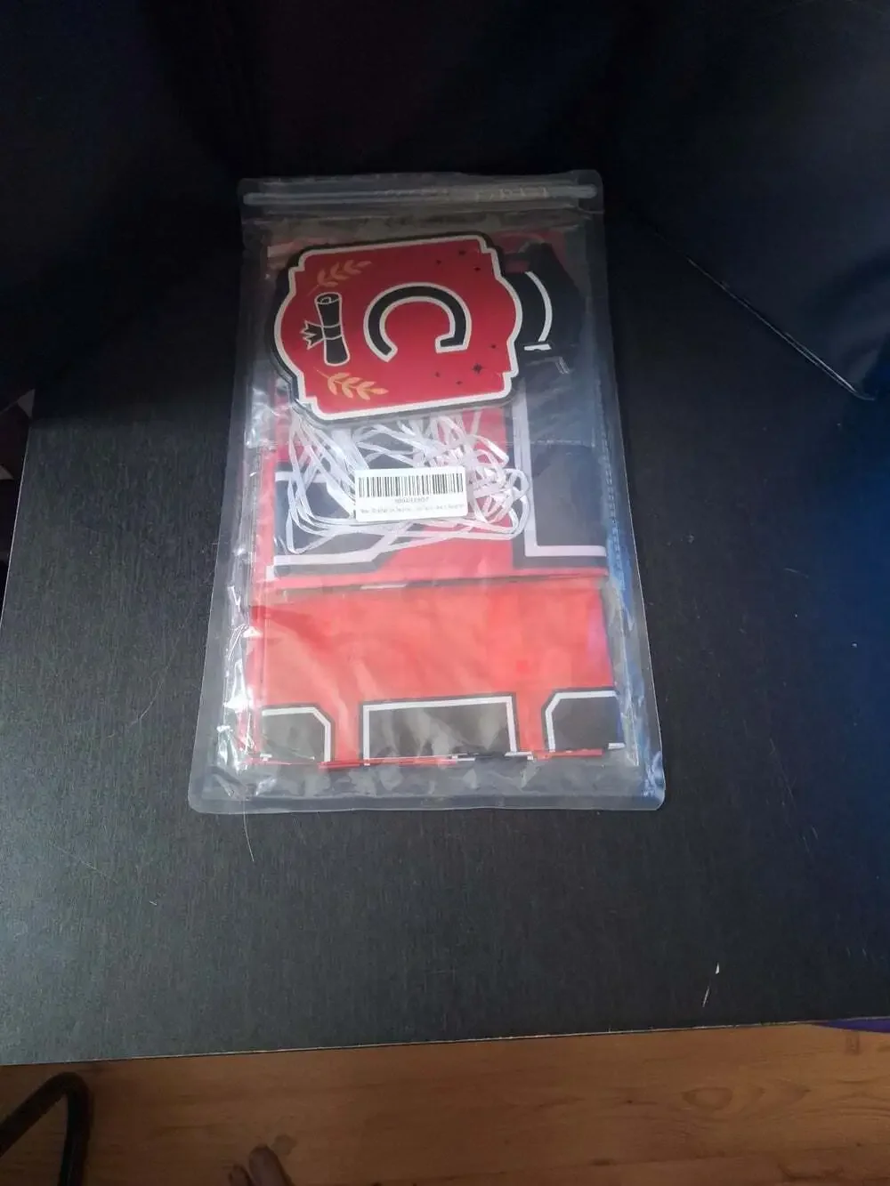 New Graduation Banner Decorations Kit - Red and Black Party Supplies